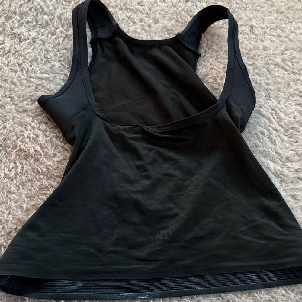 Open bust waist cincher bra tank shaper black Top